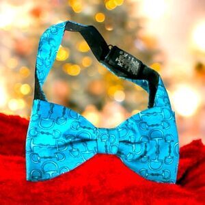 The Tie Rack-London turquoise blue stirrup silk tie nib